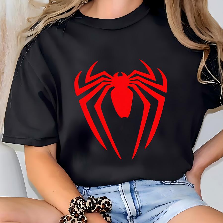 Unisex Spider Hoodie, Spider Sweatshirt, Miles Symbol Hoodie, Miles Morales Sweatshirt, Spider-man Logo, Across The Spider-verse Crewneck T-shirt