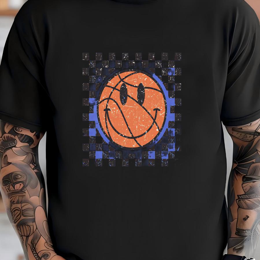 Retro Checkered Basketball Sweatshirt T-shirt