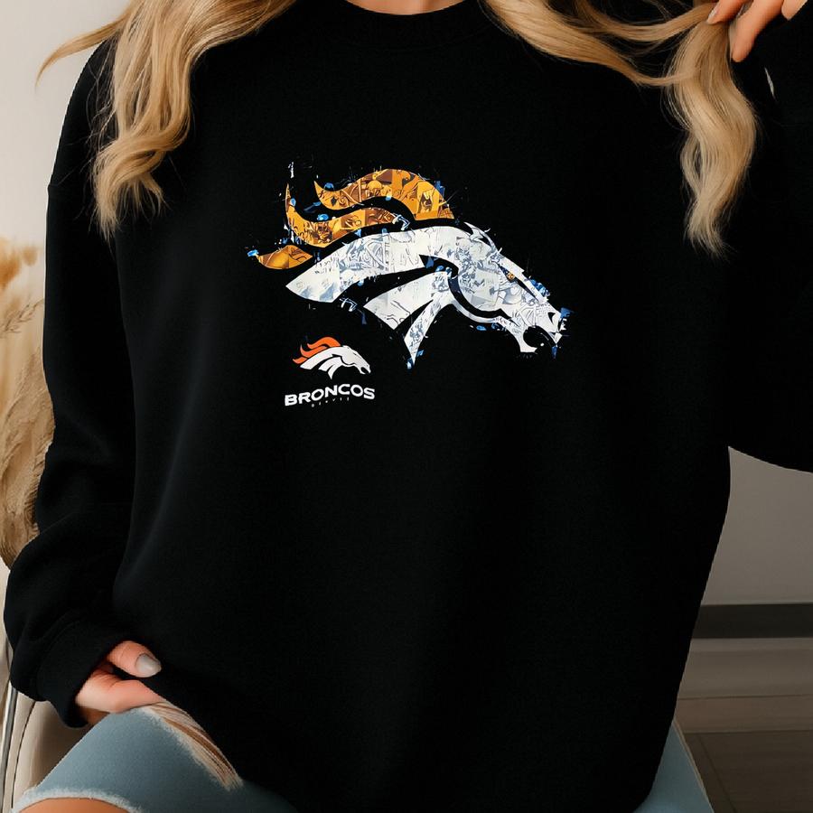 Vintage Denver Broncos T-shirt Size L Sweatshirt