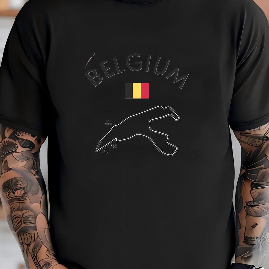 Belgium Grand Prix Shirt Spa Race Track F1 Inspired Tshirt Formula One Race Belgian Grand Prix Crew Formula 1 Racetrack Formula One Hoodie T-shirt