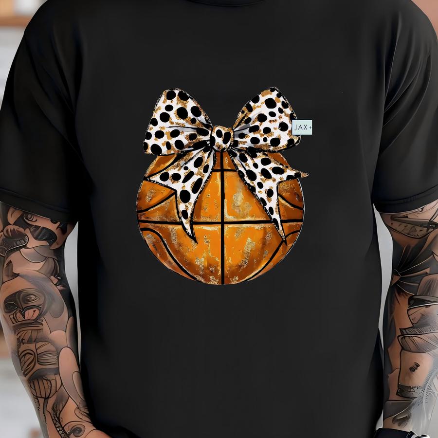 Coquette Basketball Sweatshirt, Faux Glitter Design, Perfect For Game Day Or Casual Wear, Gift For Sports Lovers T-shirt