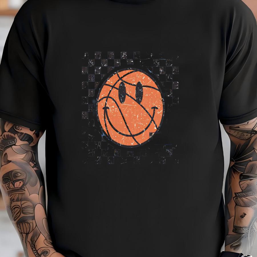 Basketball Retro Checkered Hoodie, Tee For Game Day T-shirt