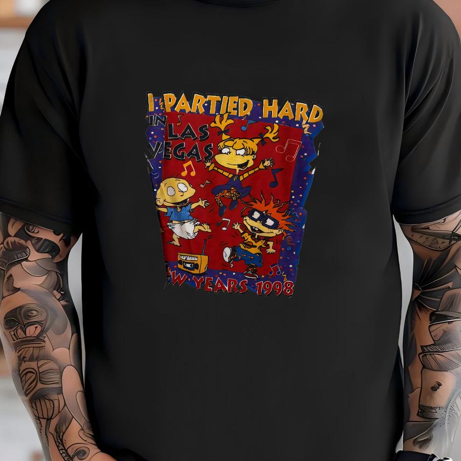 1998 Rugrats In Las Vegas Long Sve Shirt Sz L (a6672) T-shirt