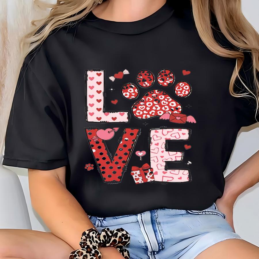 Dog Valentine Shirt, Dog Mom Tee, Dog Lover Tshirt T-shirt