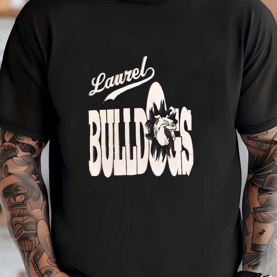 Vintage Laurel Bulldogs Sweatshirt Red Large T-shirt