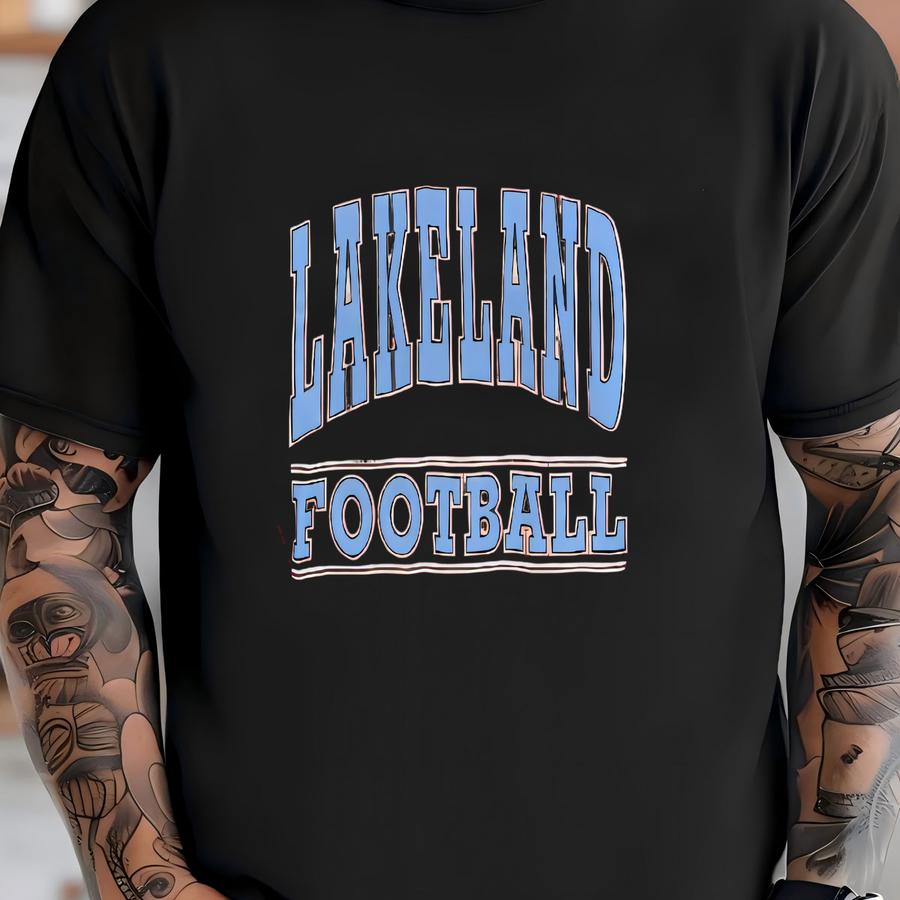 Vintage Lakeland Football Sweatshirt Red Large T-shirt