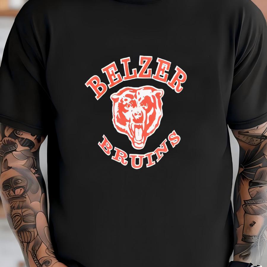 Vintage Belzer Bruins Sweatshirt Hoodie Faded Black Small T-shirt