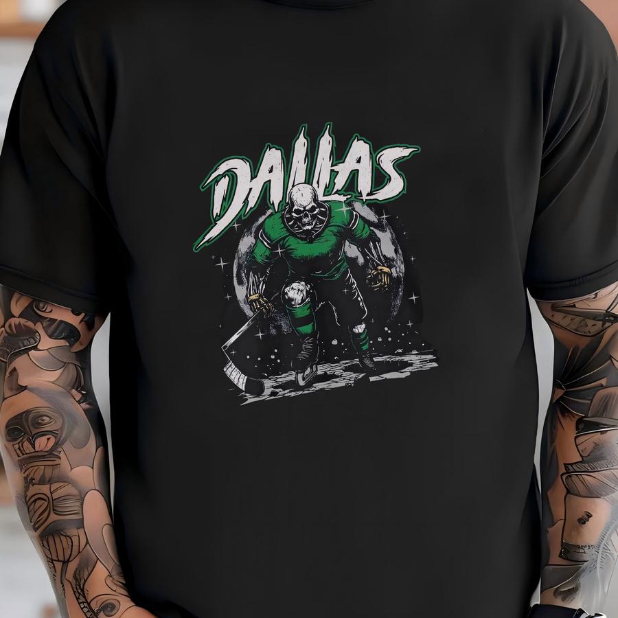 Hockey Sweatshirt - Graphic Crewnecks - Skeleton - Gift Shirt - Bootleg Shirt - Skeleton Hockey Crewnecks - Stars T-shirt