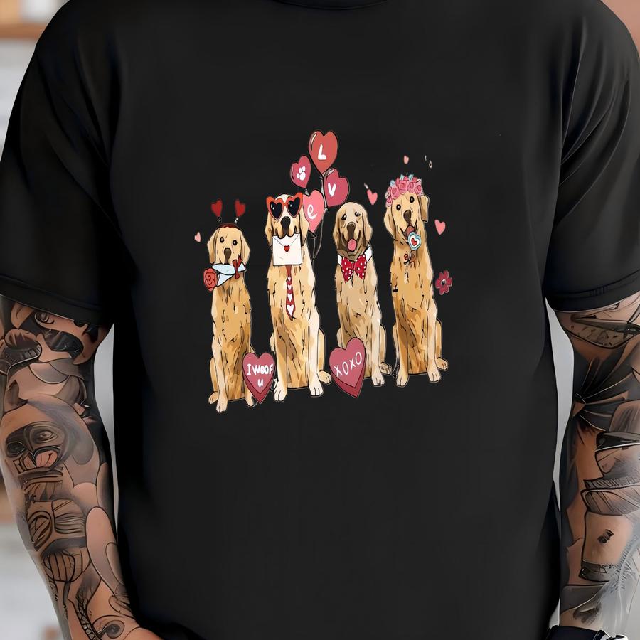 Dog Valentine I Woof You Xoxo Sweatshirt, Dog Love Sweater, Animal Lover Shirts, Xoxo Valentine Shirt, My Dog Is My Valentine Hoodie -vd011 T-shirt