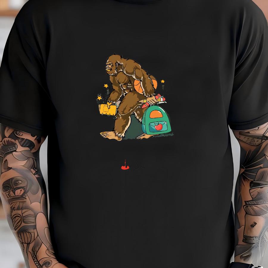 Bigfoot Happy 100 Day Of School Sweatshirt, Bigfoot School Shirt, 100 Days Of School Sweat Shirt, I Survived 100 Days, Cute Shirt -sc003 T-shirt