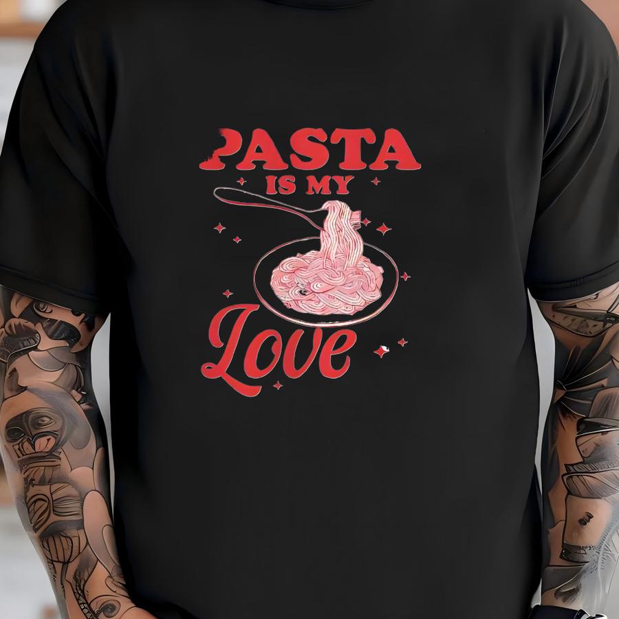Pasta Is My Love Language Hoodie, Retro Valentines Day Sweatshirt, Shirt, Funny Unisex Hoodie, Vintage Streetwear T-shirt