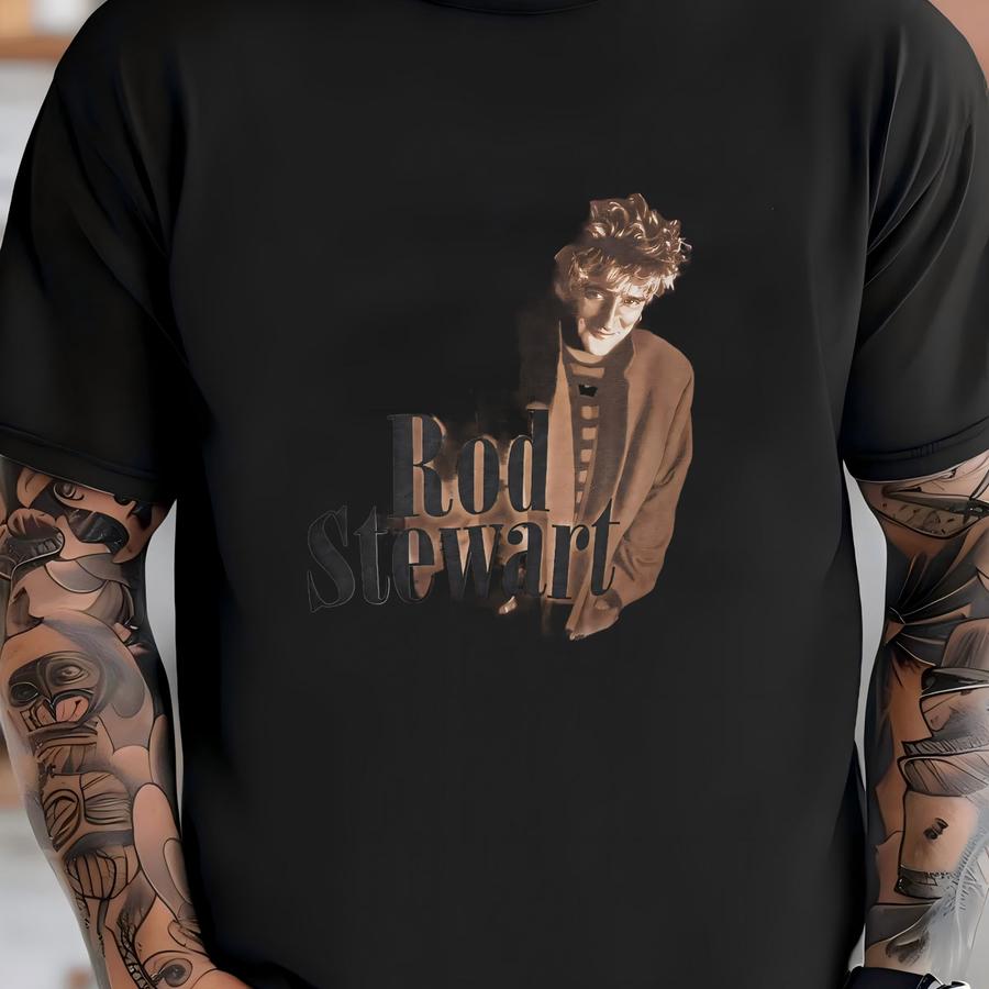 1998 Rod Stewart In The Round Hoodie Sz L (a6680) T-shirt