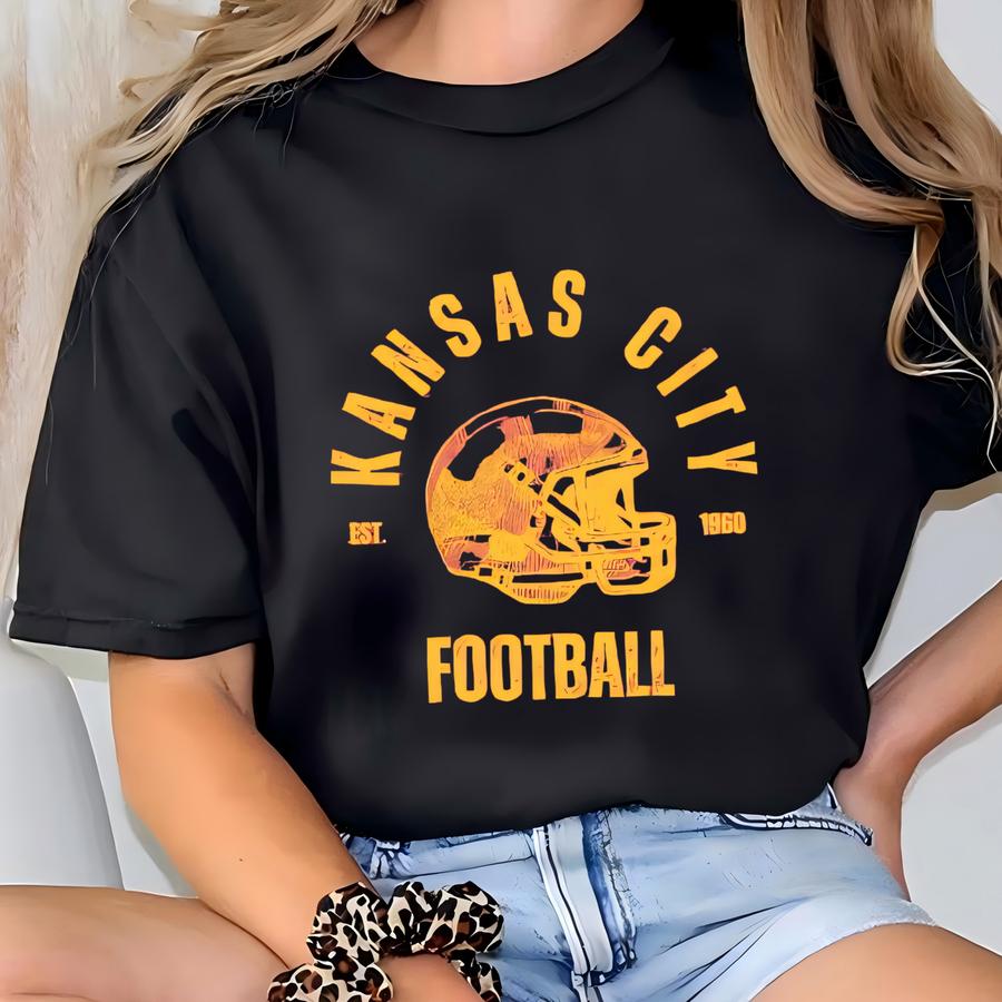Retro Style Kansas City Football Sweatshirt, Kansas City Red Kingdom, Gift For Mom, Sunday Funday Sports Sweatshirt, Kc Game Day Crewneck T-shirt