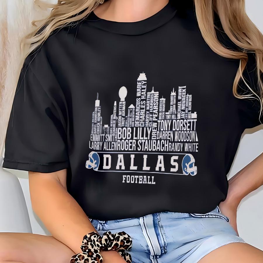 Custom Football All Time Legends Hoodie, Retro Skyline Sweatshirt, Personalized Game Day Hoodies, Football Gifts T-shirt