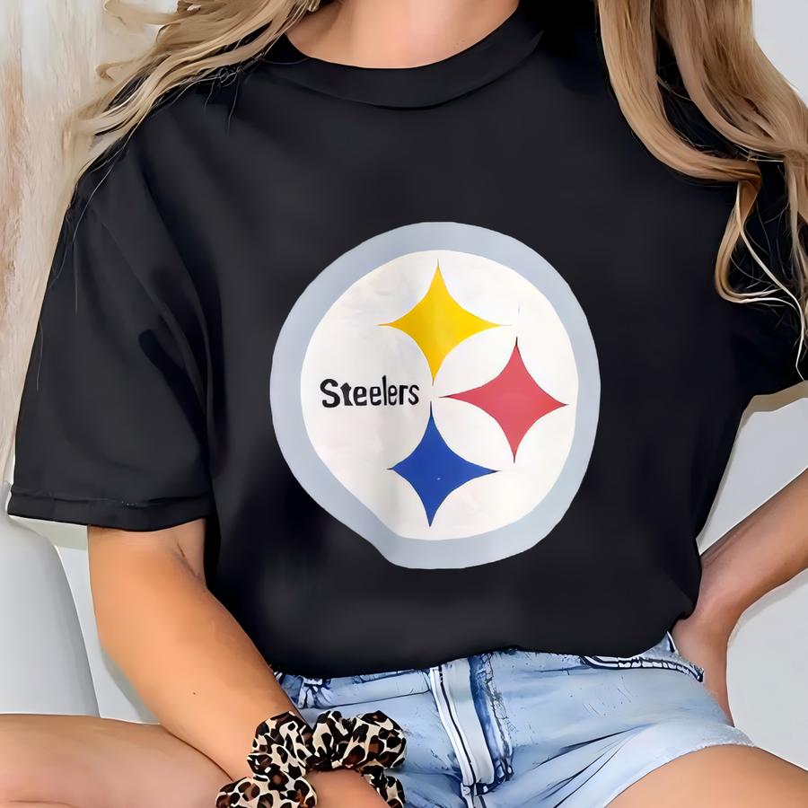 Vintage Pittsburgh ‘steelers’ Crewneck Sweatshirt Print Logo Black Color Men’s Xl T-shirt