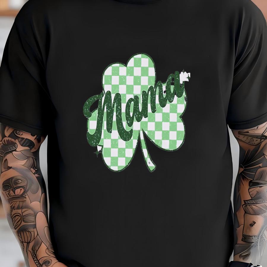 Lucky Mama Shirt, Saint Patrick's Hoodie, St Patrick's Hoodie, Saint Patrick's Day Gift For Mom, Shamrock Shirt, Irish Mama Sweatshirt T-shirt