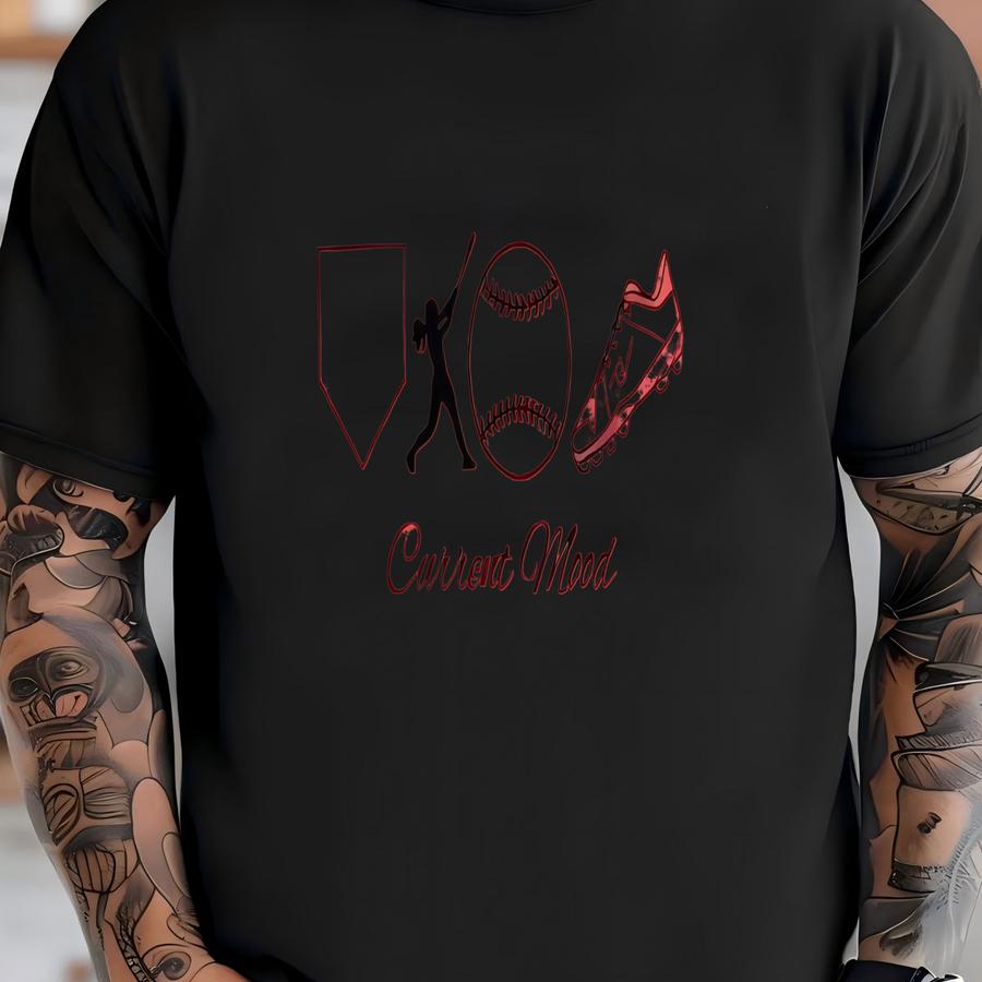 Softball Current Mood Unisex Hoodie; Softball Game Day Shirt T-shirt