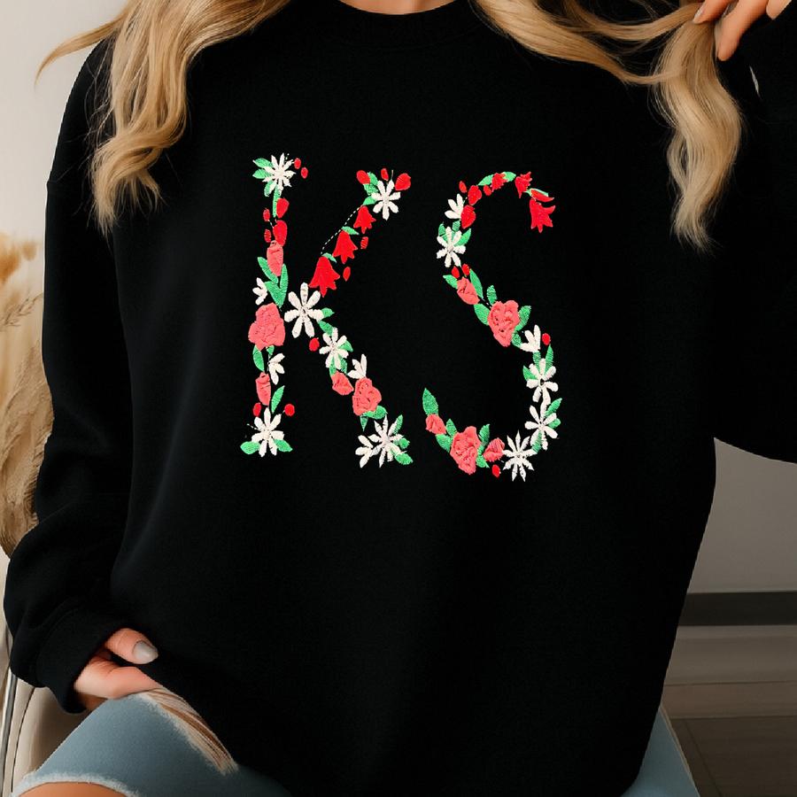 Custom Floral State Sweatshirt: Personalized State Pride Gift Sweatshirt