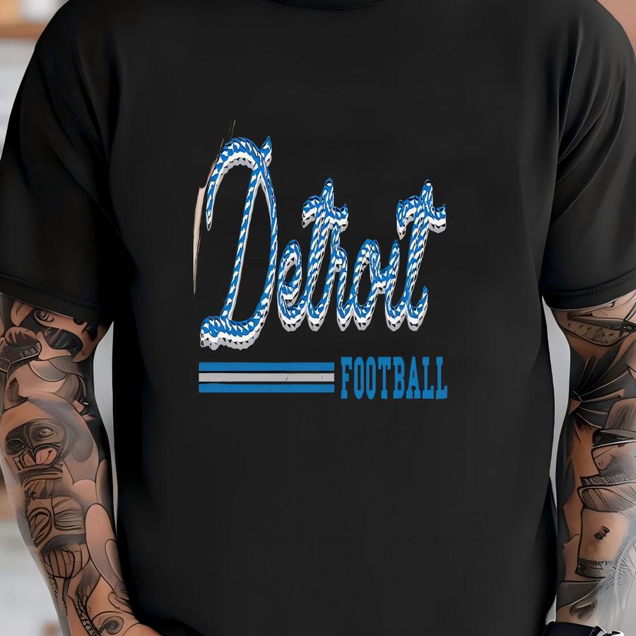 Detroit Football Shirt, Detroit Football, Vintage Style Detroit Football, Sunday Football, Gameday, Detroit Football Tee,  T-shirt