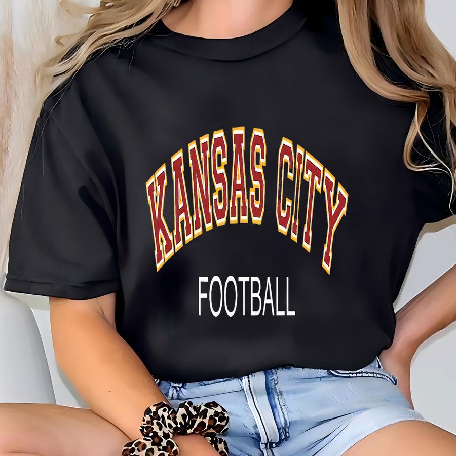 Kansas City Football Vintage Style Sweatshirt- Tee T-shirt
