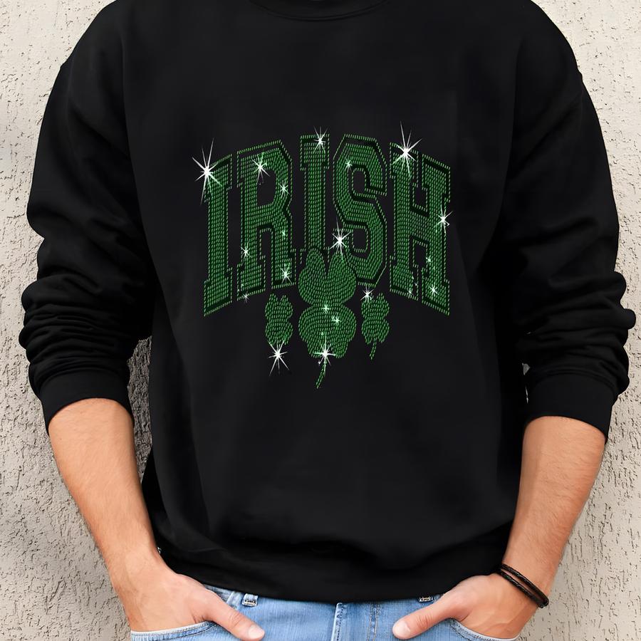 Irish Rhinestone T-shirt: Sparkling St. Patrick's Day Tee Sweatshirt