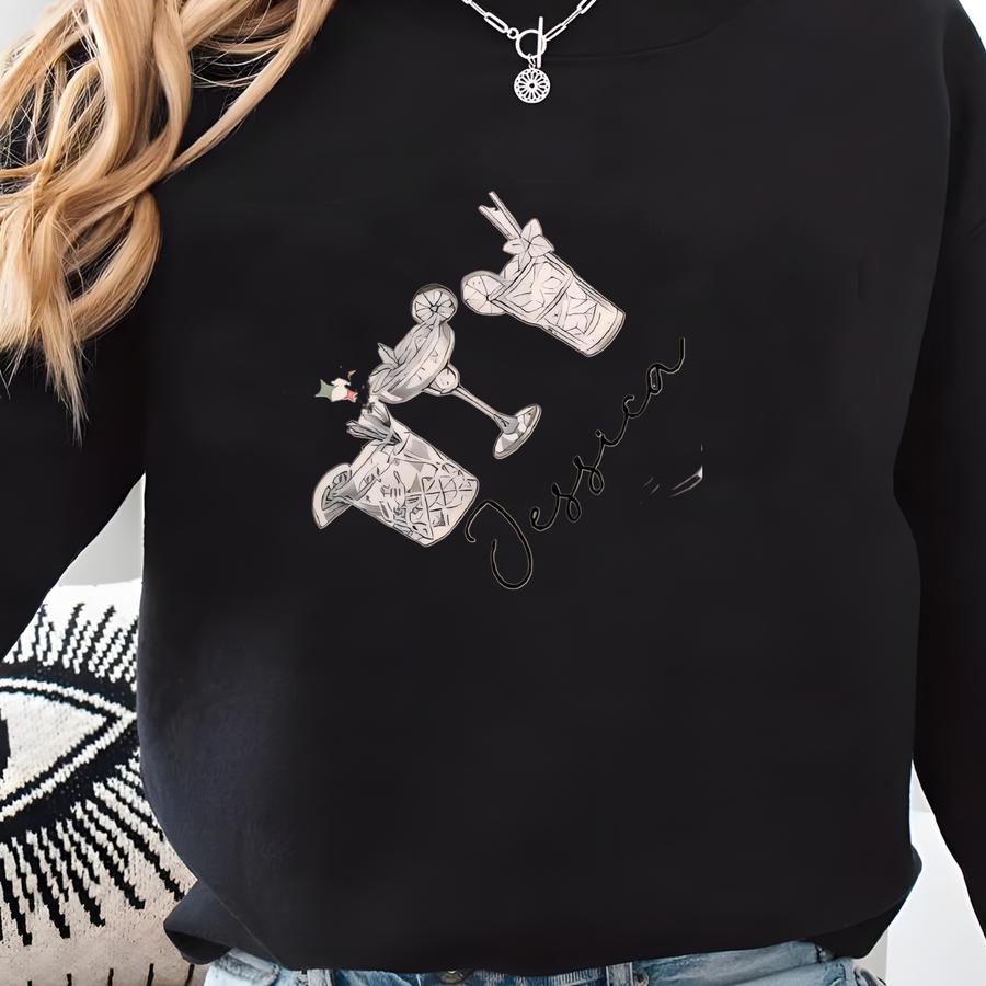 Personalized Bartender Sweatshirt, Custom Bartending Sweater, Bartender Shirt, Barista Sweatshirt, Bartender Gift, Drinking Shirt, Bar Shirt Sweatshirt
