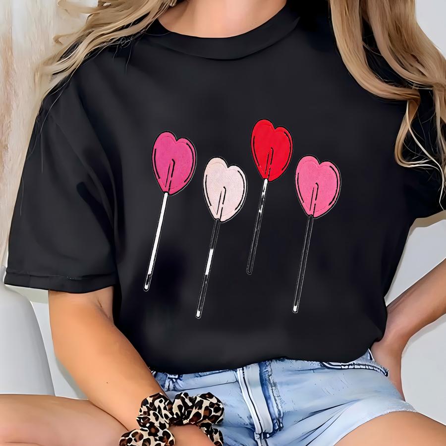 Lollipop Sucker Sweatshirt Valentine's Day Valentine Sweatshirt  T-shirt