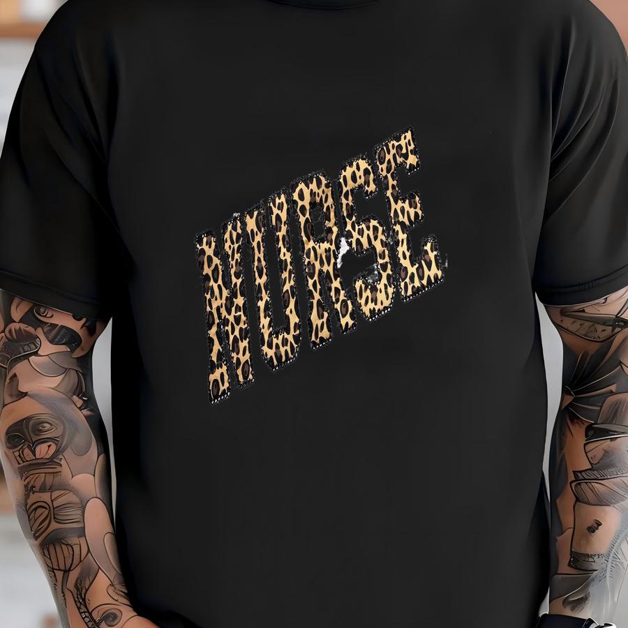 Leopard Nurse Sweatshirt, Nurse Sweatshirt Leopard Sweatshirt, Gift For Nurse, Nurse Appreciation Gift, Rn Sweatshirt T-shirt