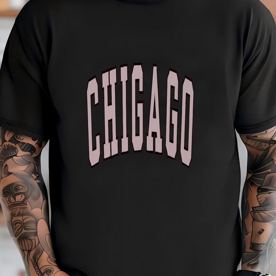 Chicago Skyline Crewneck Sweatshirt, Vintage Urban Style Pullover For Men And Women, Windy City Gift Cozy Sweater, Cityscape Jumper T-shirt
