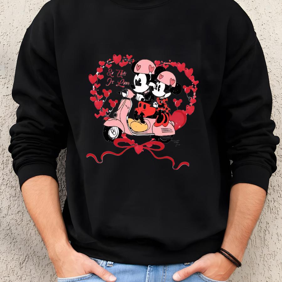 Vintage Valentine Mouse And Friends Sweatshirt, Mouse Lover Valentines Day, Vday Shirt, Gift For Beloved, Cute Valentines Day Hoodie -vd038 Sweatshirt