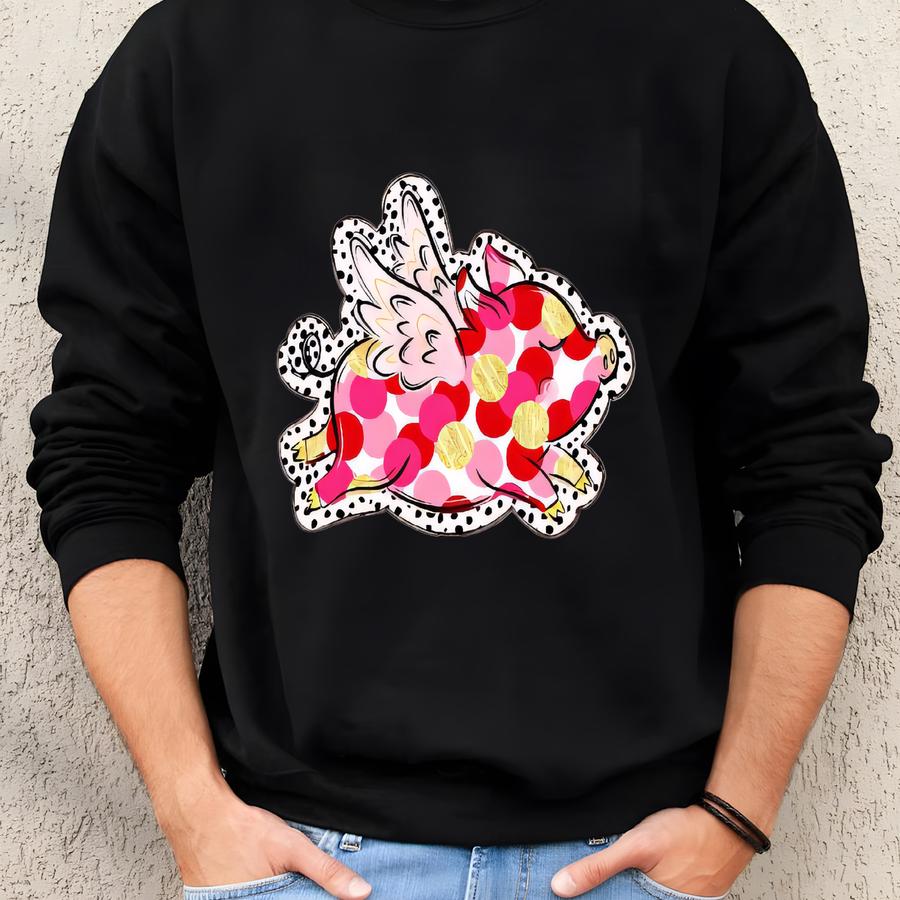 Valentine's Day Shirt Pig Sweatshirt