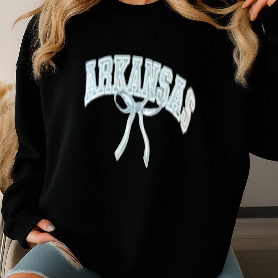 Ar Arkansas Coquette Balloon Bow T-shirt, Gildan Crewneck, Fall Apparel, Gildan T-shirt, Cc T-shirt Sweatshirt