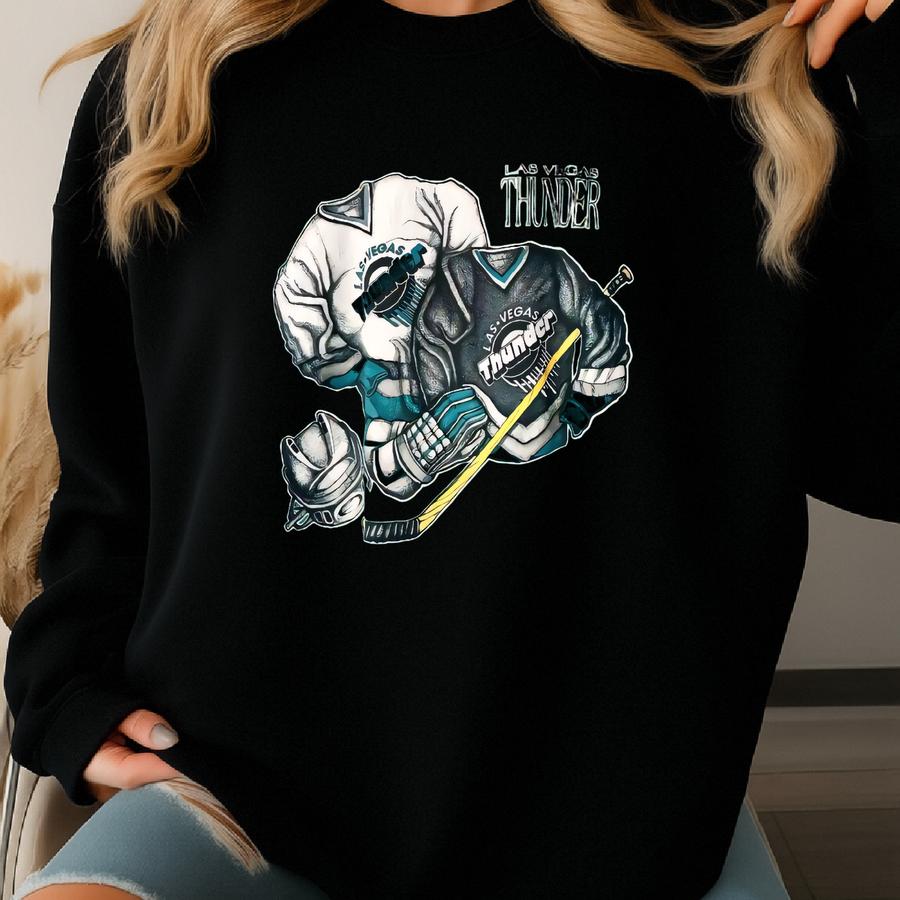 90's Las Vegas Thunder T-shirt Sz Xl (a3075) Sweatshirt