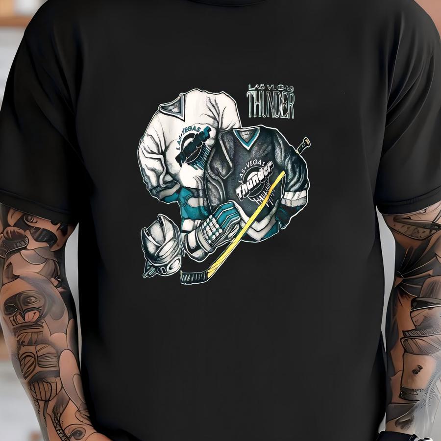 90's Las Vegas Thunder Hoodie Sz Xl (a3075) T-shirt