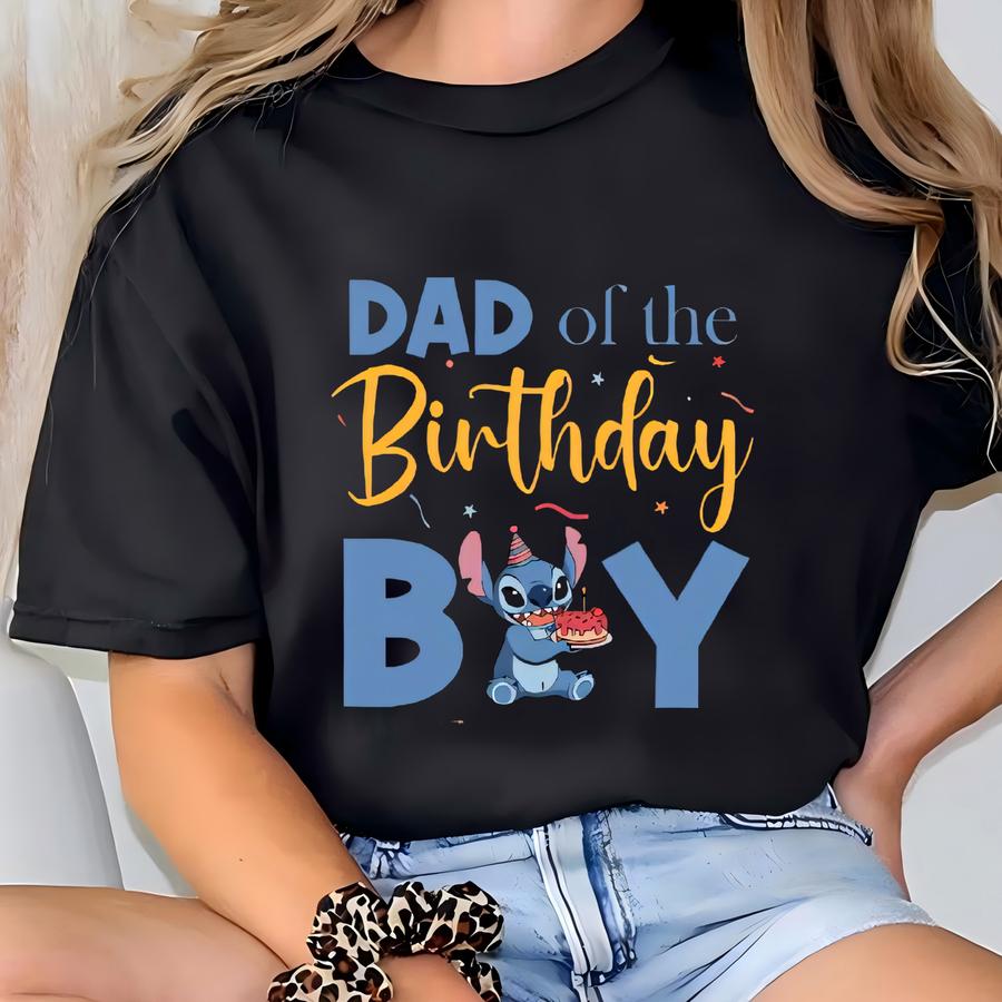 Custom Stitch Birthday Shirt, Family Birthday Trip Tee, Stitch Birthday Boy Sweater, Family Birthday Party Tee, Land Trip Shirt T-shirt