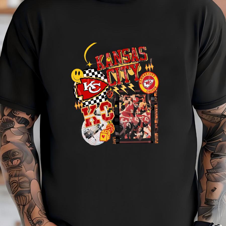 Kc Sweatshirt Retro Football Sweatshirt Vintage Kansas City T-shirt