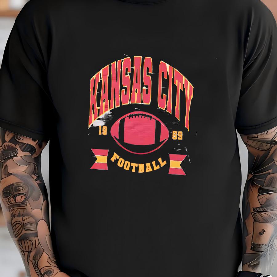 Vintage Kansas City Football Sweatshirt, Kansas City Fan Sweater, Football Crewneck, Kansas City, Game Day T-shirt