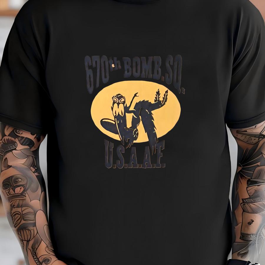 Vintage Real Mccoy Us 670th Fighter Bomber Ron U.s.a.a.f T Shirt Size 38 / M / Japanese Mccoy Usaf Air Force Airborne Harajuku Tee T-shirt