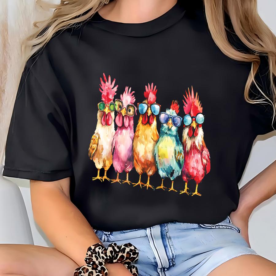 Funny Chicken Shirt, Animal Lover Gift, Gift For Chicken Lover, Animal Shirt, Gift For Her, Crazy Chicken Lady Shirt, Farm Animal Shirt T-shirt