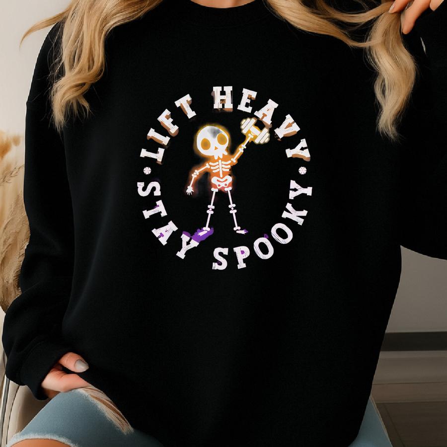 Lift Heavy Stay Spooky Shirt, , Pump Cover Shirt, Weight Lifting Gift, Gym Tshirt, Gym Pumpcover, Gym Lover Gift, Gym Rat Tee Sweatshirt