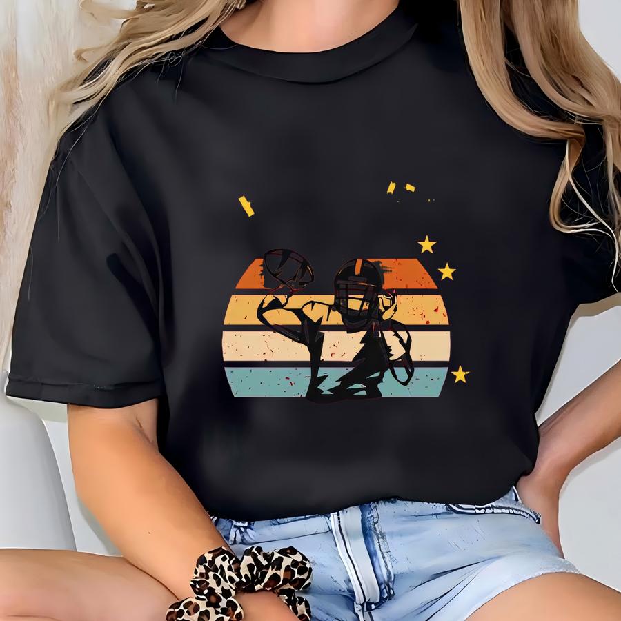 Vintage Kansas City Football Sweatshirt, Retro Rainbow Kc Game Day, Football Sweatshirt For Teen Girl, Gift For Mom, Red Kingdom Gift T-shirt