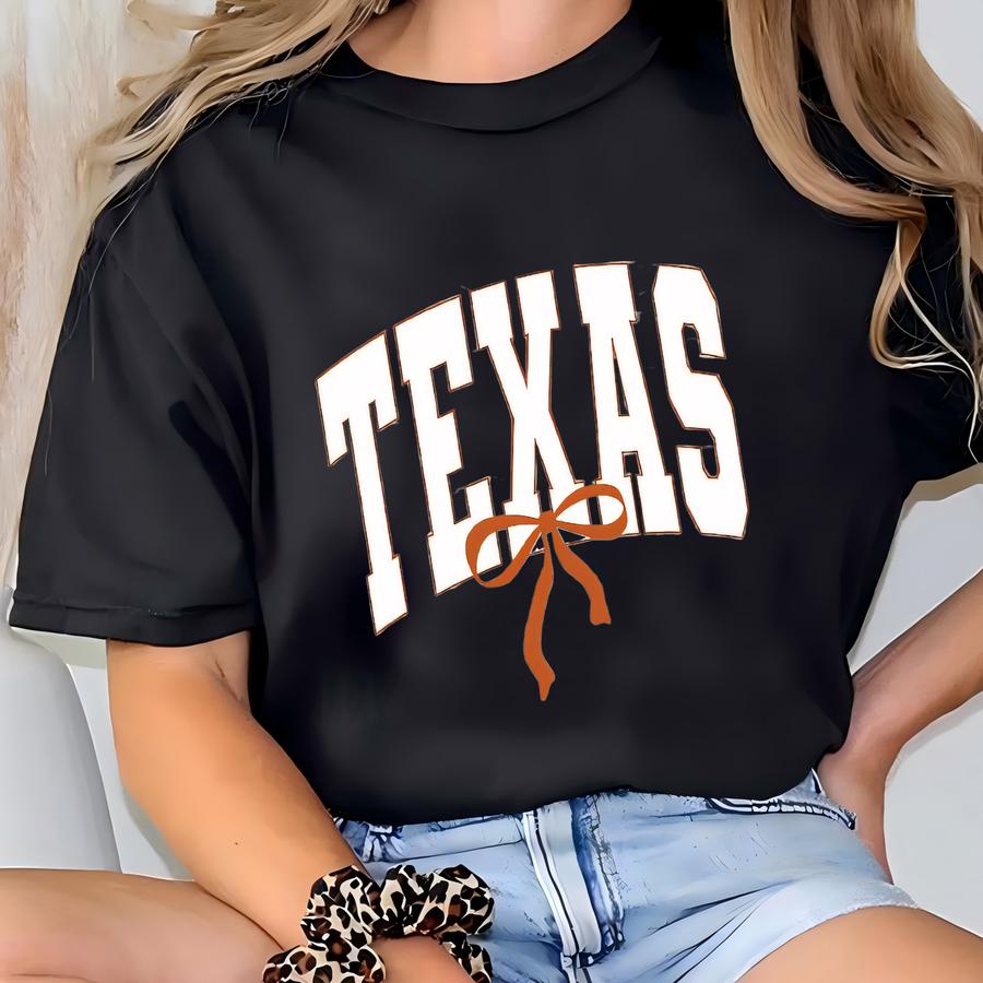 Texas Croquette Bow Gildan Sweatshirt Or Tee Adult And Kids T-shirt