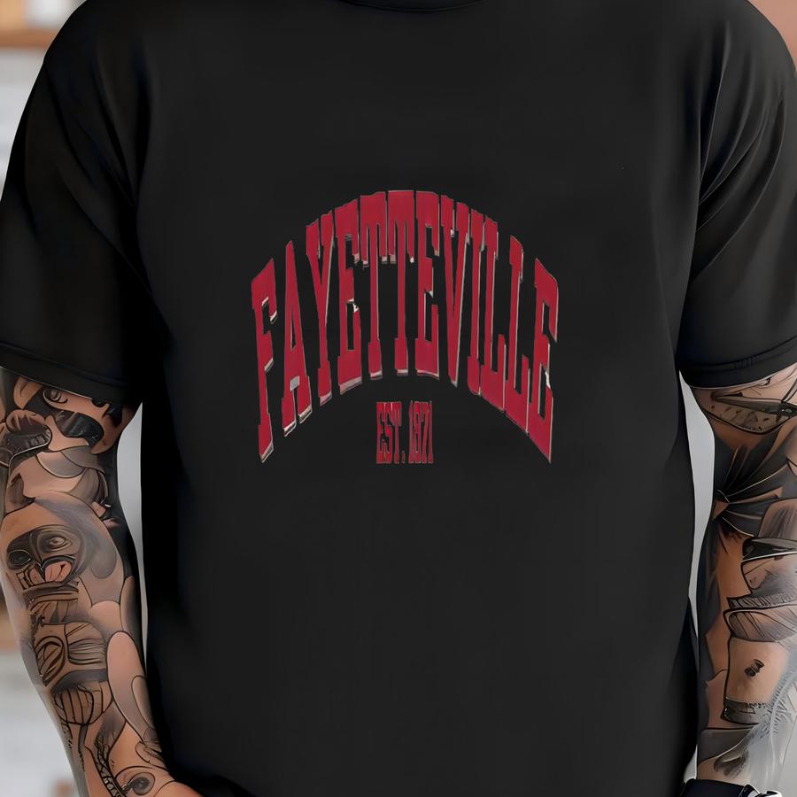 Fayetteville Arkansas Sweatshirt, Retro College Crewneck, Cozy University Pullover, Game Day Gift For Students And Sports Fans T-shirt