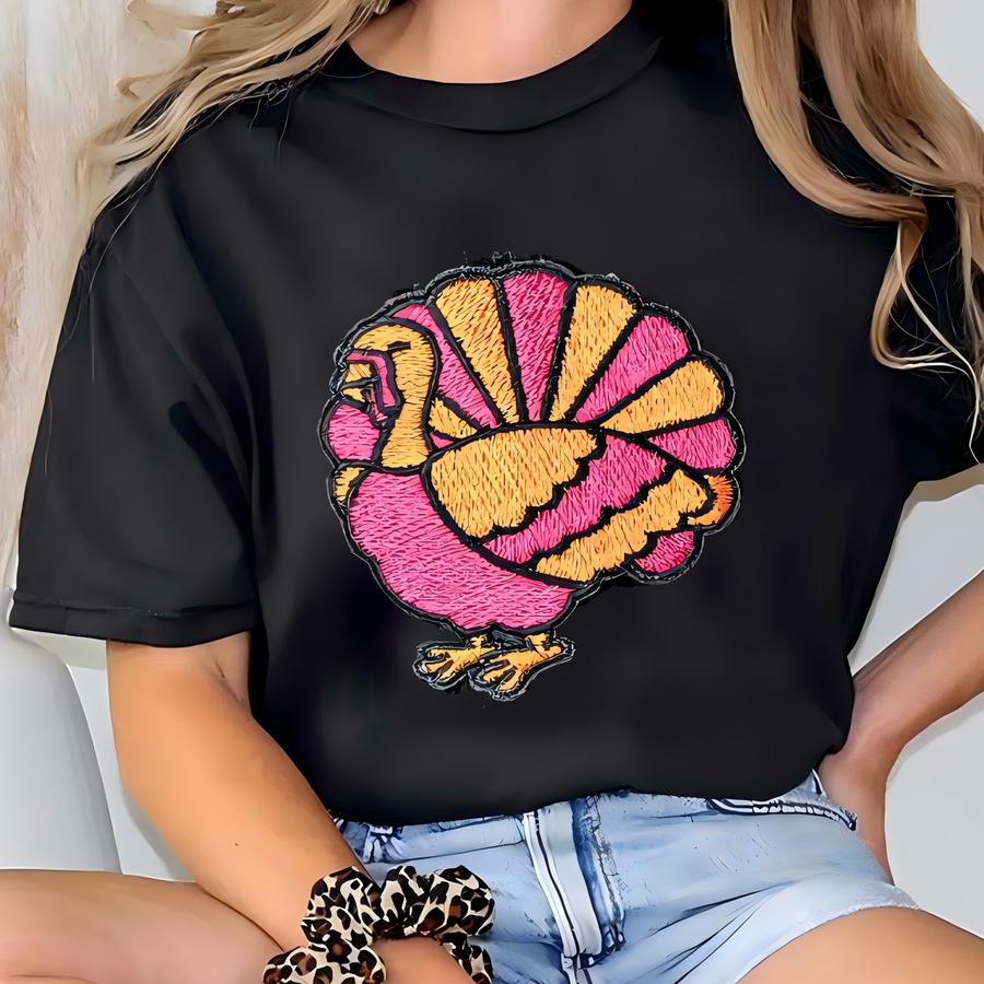 Pink Turkey Thanksgiving Day Corduroy Hat - Thanksgiving Cap - Turkey Cap - Corduroy Hat - Adult Baseball Hat - Thanksgiving Day Hat T-shirt