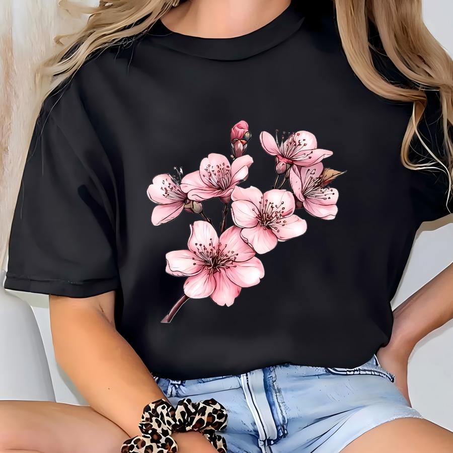 Sakura Flower Sweatshirt And Hoodie, Cute Mom Hoodie, Birthday Gift Sweatshirt, Grandma Gift, Nature Lover Gift, Gift For Gardener T-shirt