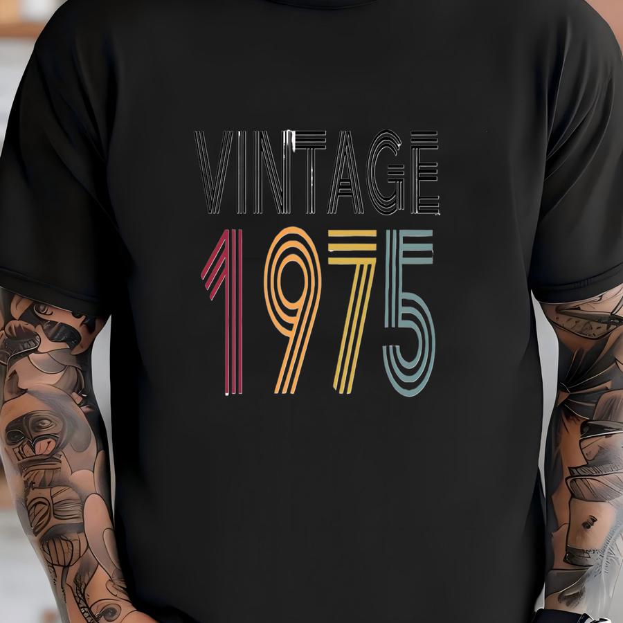 Vintage 1975 Retro Trucker Hat: 50th Birthday Celebration T-shirt