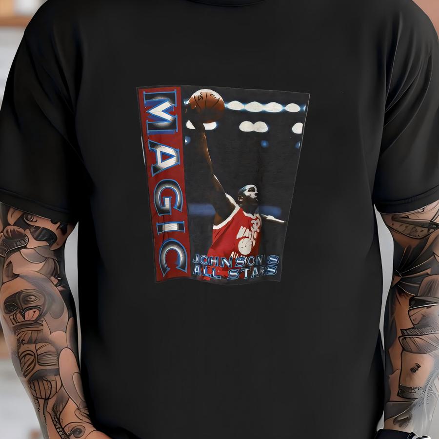 90s Magic Johnson Hoodie Sz L (a7290) T-shirt