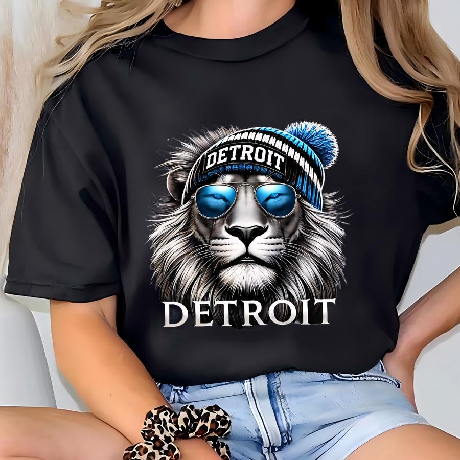 Detroit Football Lion Graphic Hoodie, Game Day Apparel T-shirt