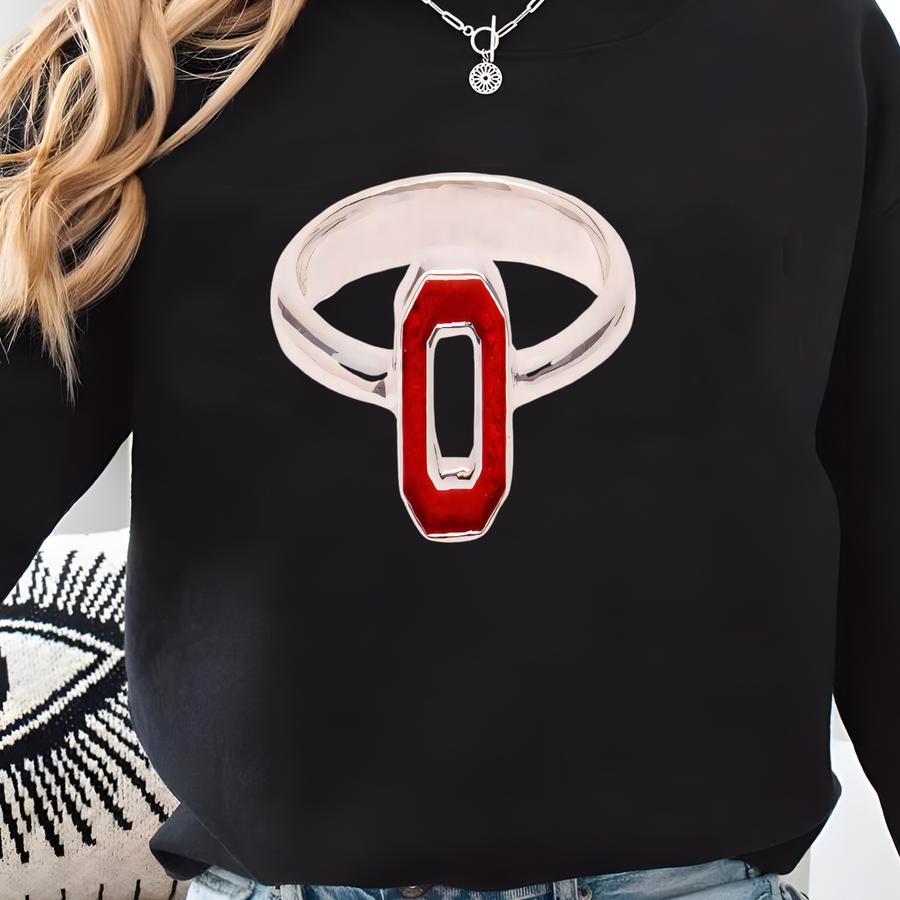 Stone Armory Officially Licensed Ohio State University Sterling Silver Class Ring For Women – Scarlet Block O Buckeyes Jewelry – Osu Alumni Sweatshirt