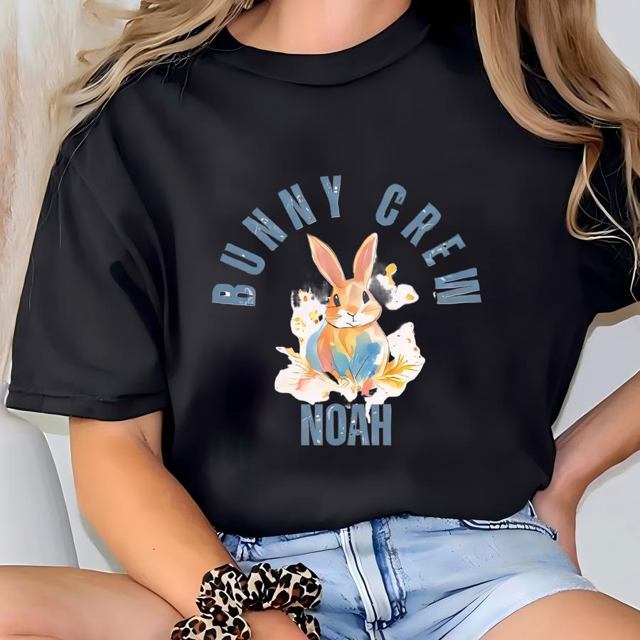 Bunny Sweatshirt, Girls Easter Shirt, Bunny Crew Tee, Personalized Easter Bunny Tshirt, Natural Shirt Sweatshirt For Kids Infants Toddlers T-shirt